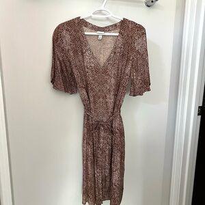 Target Brown Print Tie Dress